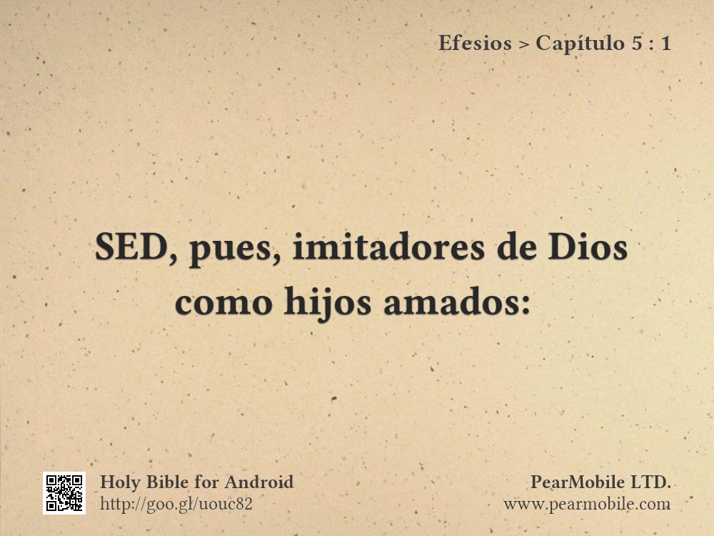Efesios, Capítulo 5:1